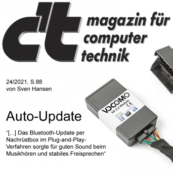 VOCOMO Bluetooth handsfree car kit with music streaming - c´t magazine test review - kX-3 VW Skoda Seat V2